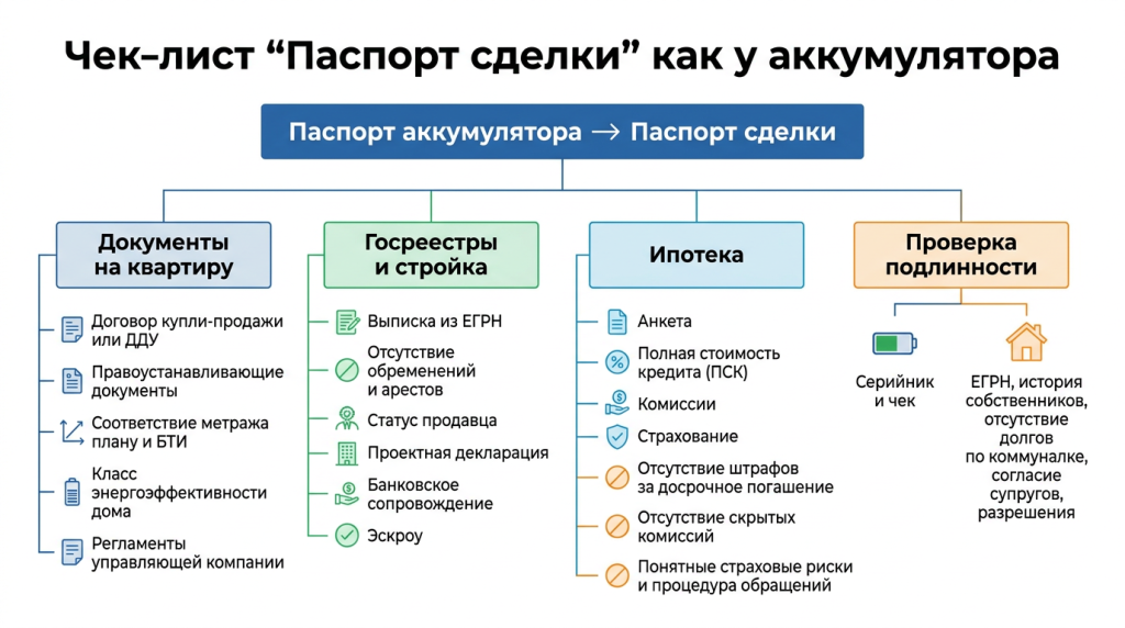 Чек-лист Паспорт сделки как у аккумулятора
